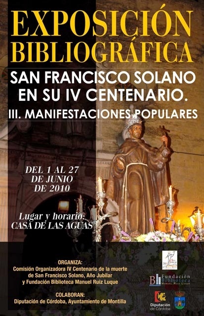 Exposición San Francisco Solano en su IV Centenario. Manifestaciones Populares